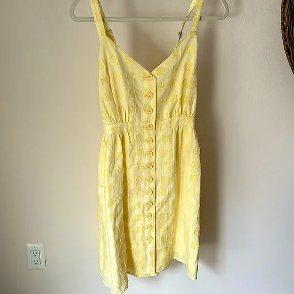 ModCloth | NWT Casual Eyelet Pocket Dress Yellow Anthropologie - Picture 5 of 11